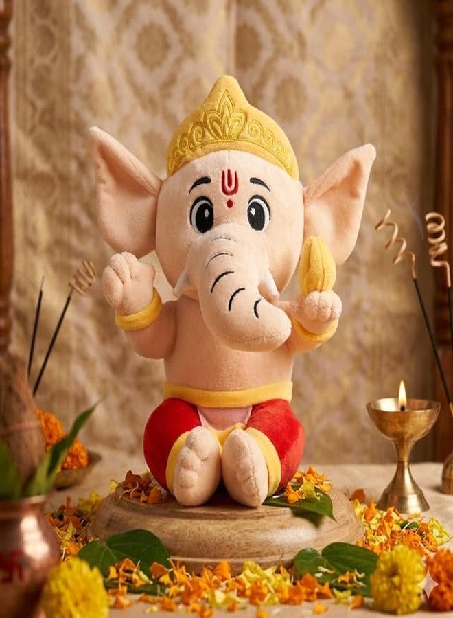 RVA Hindu God Soft Toys for Babies & Children | Devotional Hindu God Ganesha Ganpati Bappa with Modak | Stuffed Toys for Boys & Girls Toy for Car Dashboard, Temple & Gifting (25cm) - Image 4