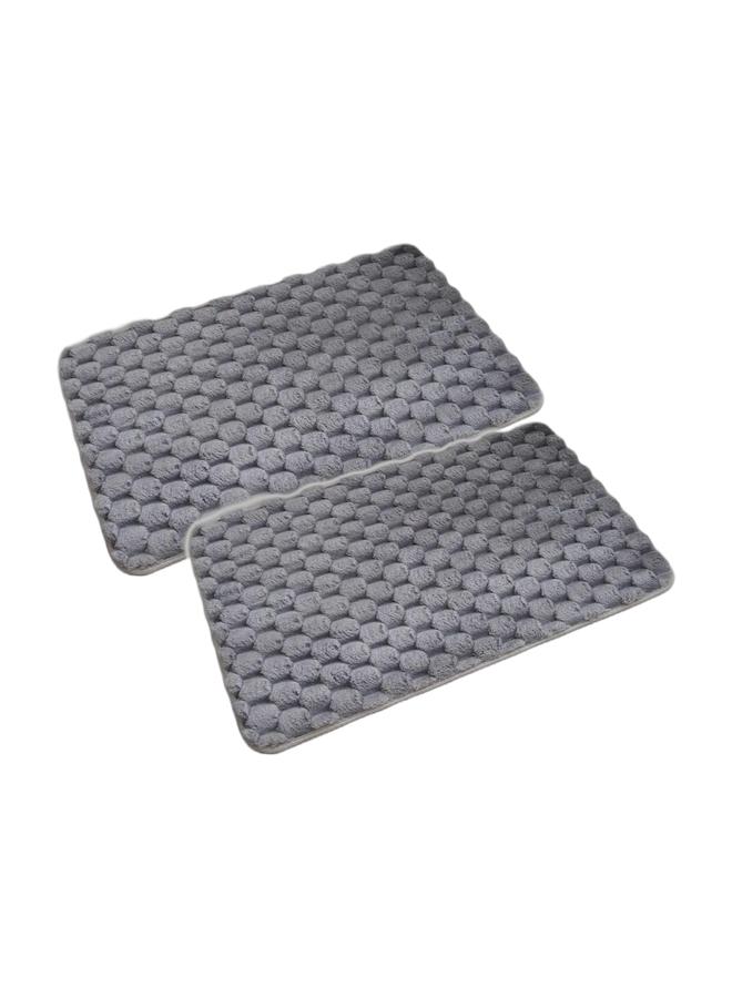 MEKITON - Premium Bathroom and Door Mat – Ultra Absorbent, Non-Slip, Quick Drying, Luxuriously Soft, Perfect for Bathrooms, Kitchens, and Entryways - 75 x 45 cms (Gray) - Bundle. - Image 1