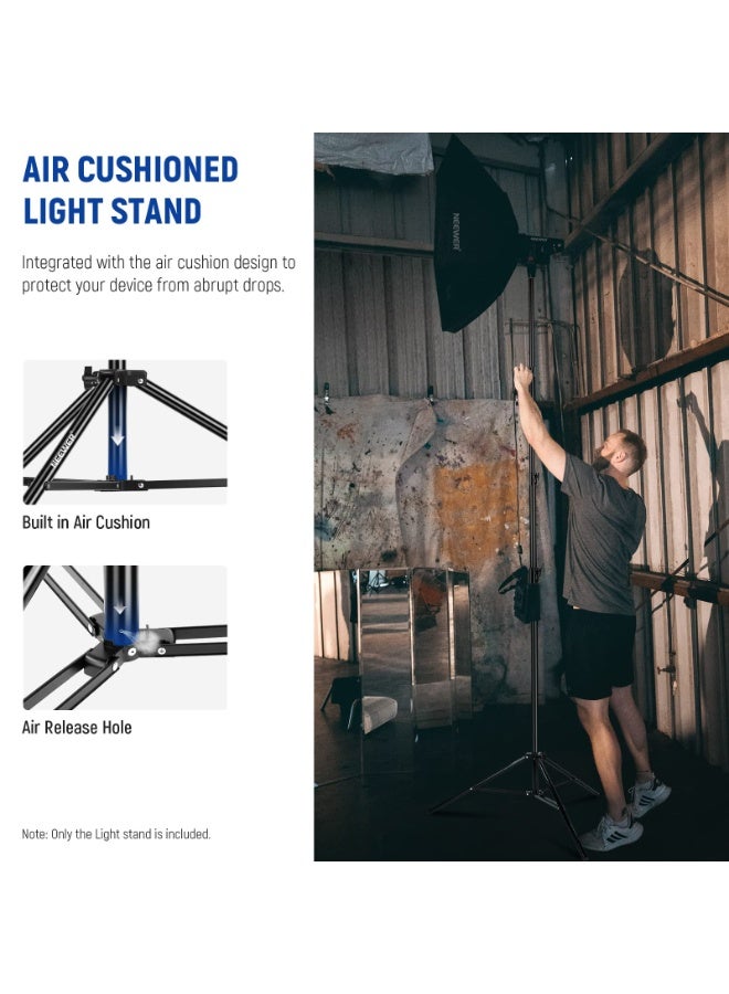 NEEWER 13ft/4m Air Cushioned Light Stand, Heavy Duty All Metal Photography Tripod Stand with 1/4?to 3/8?Reversible Spigot, 3 Way Mounting Interface & Metal Locking Knobs, Max Load 6.5lb/3kg - Image 3