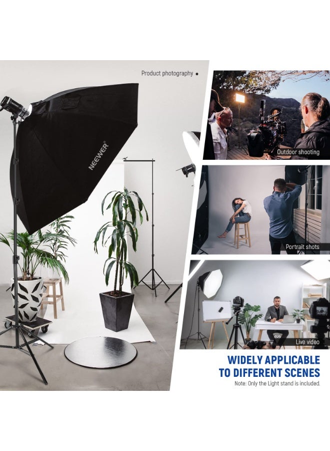 NEEWER 13ft/4m Air Cushioned Light Stand, Heavy Duty All Metal Photography Tripod Stand with 1/4?to 3/8?Reversible Spigot, 3 Way Mounting Interface & Metal Locking Knobs, Max Load 6.5lb/3kg - Image 5