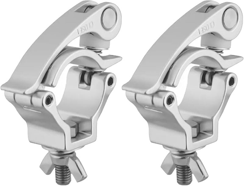 Green Heavy Duty 35mm Tube Mount Stage Lighting Fixture Clamp 2 Pack - Image 1