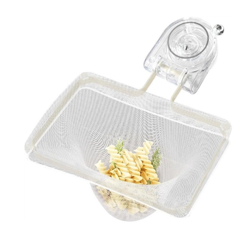 Sthxyfaith Suction Cup Sink Filter Holder with 50 Disposable Drain Nets, Foldable Kitchen Sink Drain Basket for Food Drainage, Anti Clogging Sink Filter - Image 1