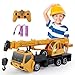 SNACKTANT Remote Control Crane Truck Toy for Boys 24G Large RC Crane Truck with Light Sound 6 Channel Construction Toy with 2 Batteries Tractor Toy Birthday for Kids 38 Years Old - Image 3