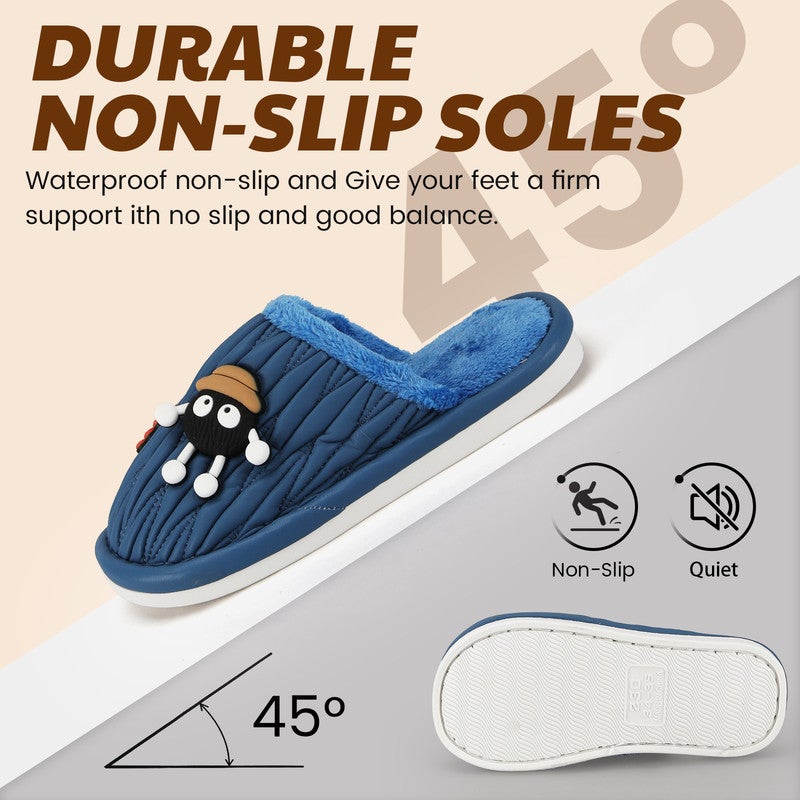 Lucky Kids Cartoon Slippers for Kids, Funny Animal House Shoes with Non-Slip Sole, Cozy Plush Indoor Comfort Footwear for Boys and Girls - Image 4