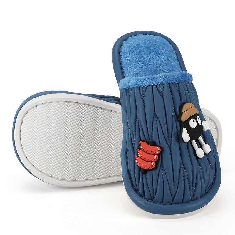 Lucky Kids Cartoon Slippers for Kids, Funny Animal House Shoes with Non-Slip Sole, Cozy Plush Indoor Comfort Footwear for Boys and Girls - Image 1