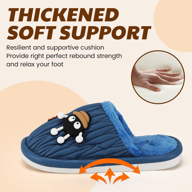 Lucky Kids Cartoon Slippers for Kids, Funny Animal House Shoes with Non-Slip Sole, Cozy Plush Indoor Comfort Footwear for Boys and Girls - Image 3