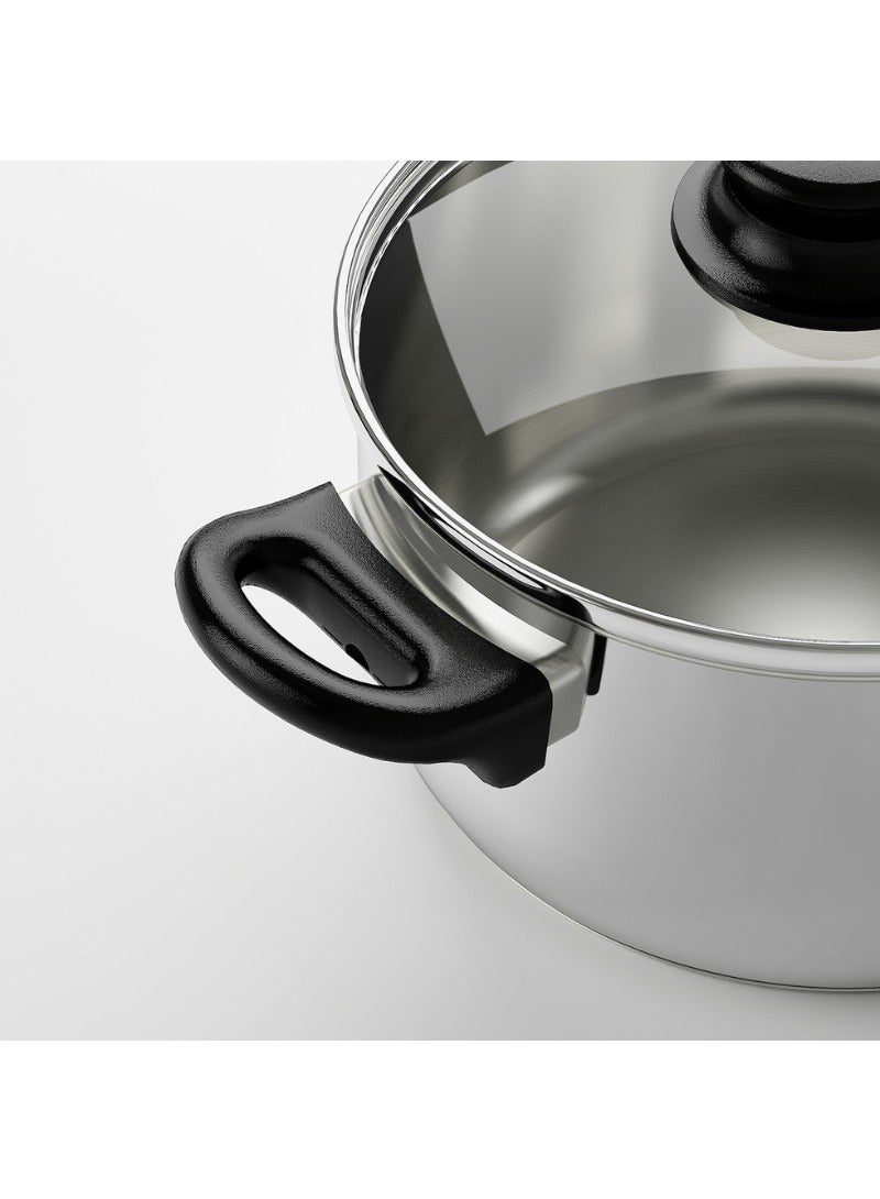 ANNONS Pot with Lid, Glass/Stainless Steel, 2.8 L - Image 2