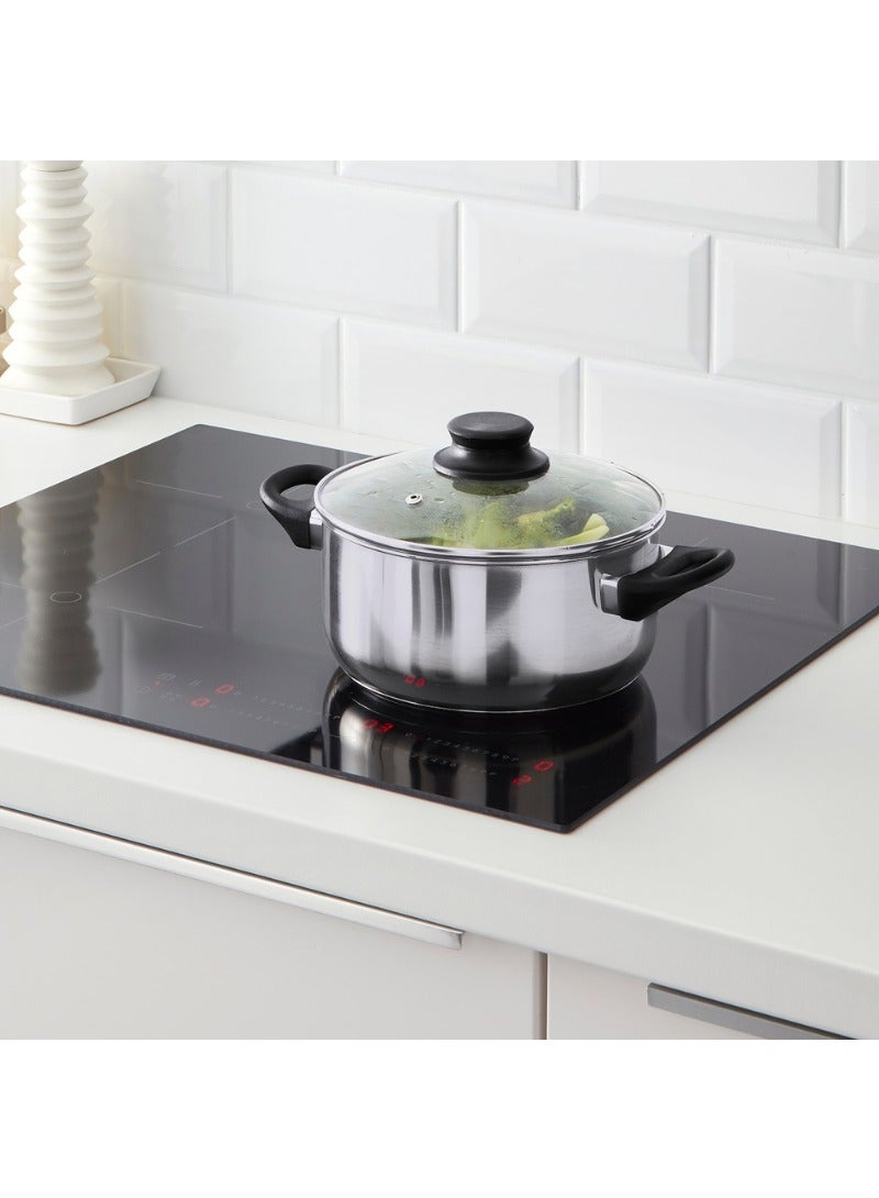 ANNONS Pot with Lid, Glass/Stainless Steel, 2.8 L - Image 3