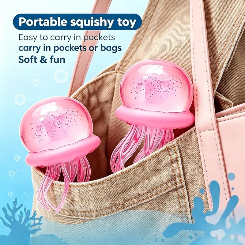 Jellyfish Squeeze Toys, Malt Sugar Balls , Sensory Toy with a Super Solid Squish for Adult, Squishy Ultra Squishy and Moldable Slow Rise (Purple) - Image 3