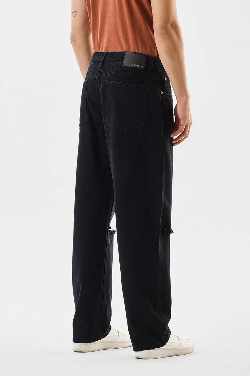 SNITCH  Knee Rip Baggy Jeans for Men | Best Price UAE