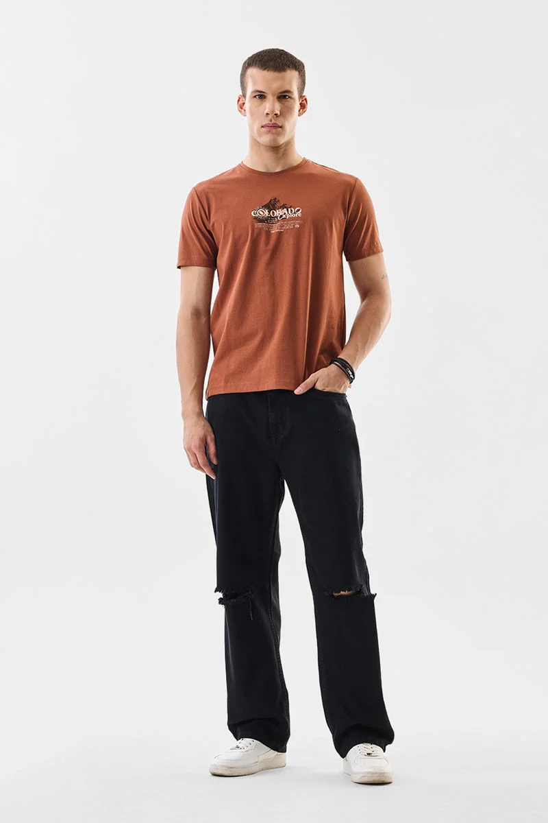 SNITCH Knee Rip Baggy Jeans