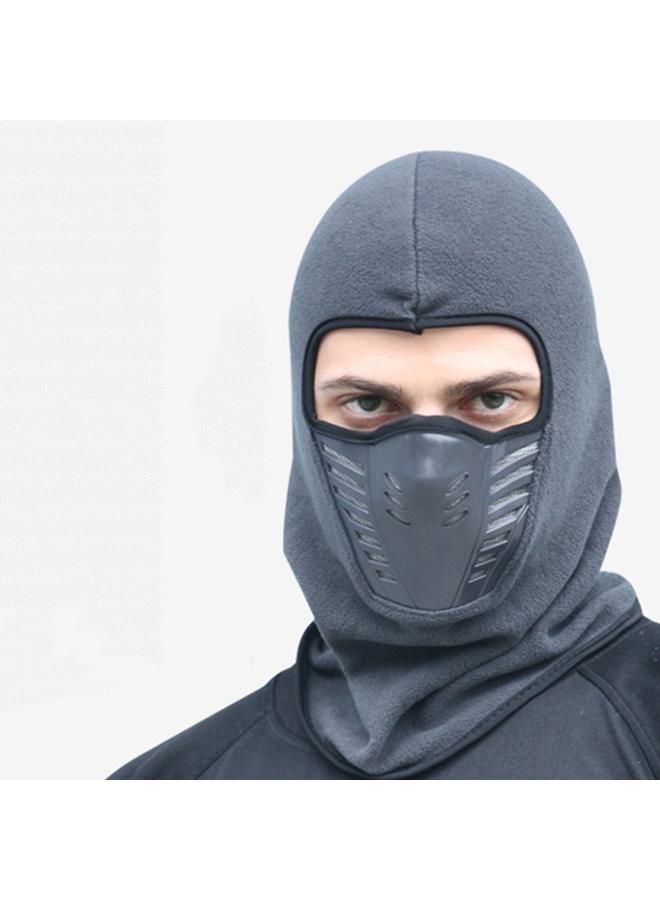 Generic Thicken Full Face Mask Windproof Warm Cap Scarf Outdoors Activities (Grey)  - Image 3