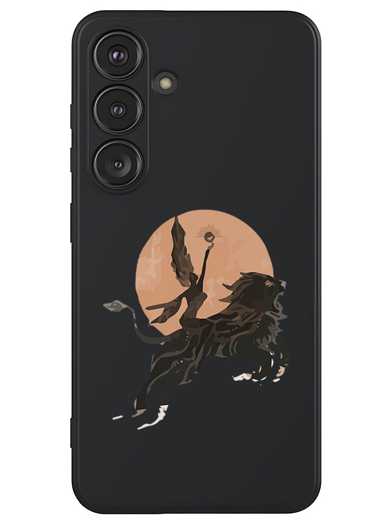 Theodor Protective Slim Fit Case Liquid Silicone Cover with Full Body Protection Anti-Scratch Shockproof Case For Samsung Galaxy S25 (Black) - Leo-01 - Image 1