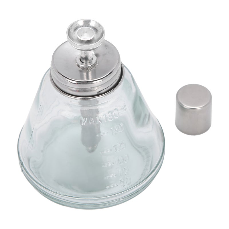 Refillable Pump Bottle: 1Pc Anti-Corrosion Aluminum Core Pump With Scale - Closed Valve Design Anti-Static Liquid Pump Dispenser For Nail Art Salon Home Maintenance - Image 1