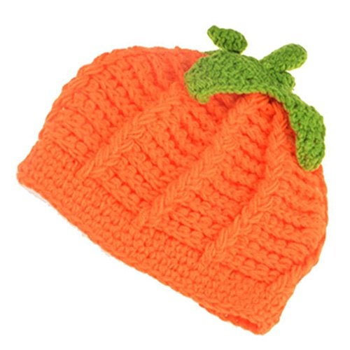 Kafeimali Newborn Unisex Baby Boys Girls Beanie Wool Pumpkin Knit Crochet Hats for Halloween Caps Yellow - Image 3