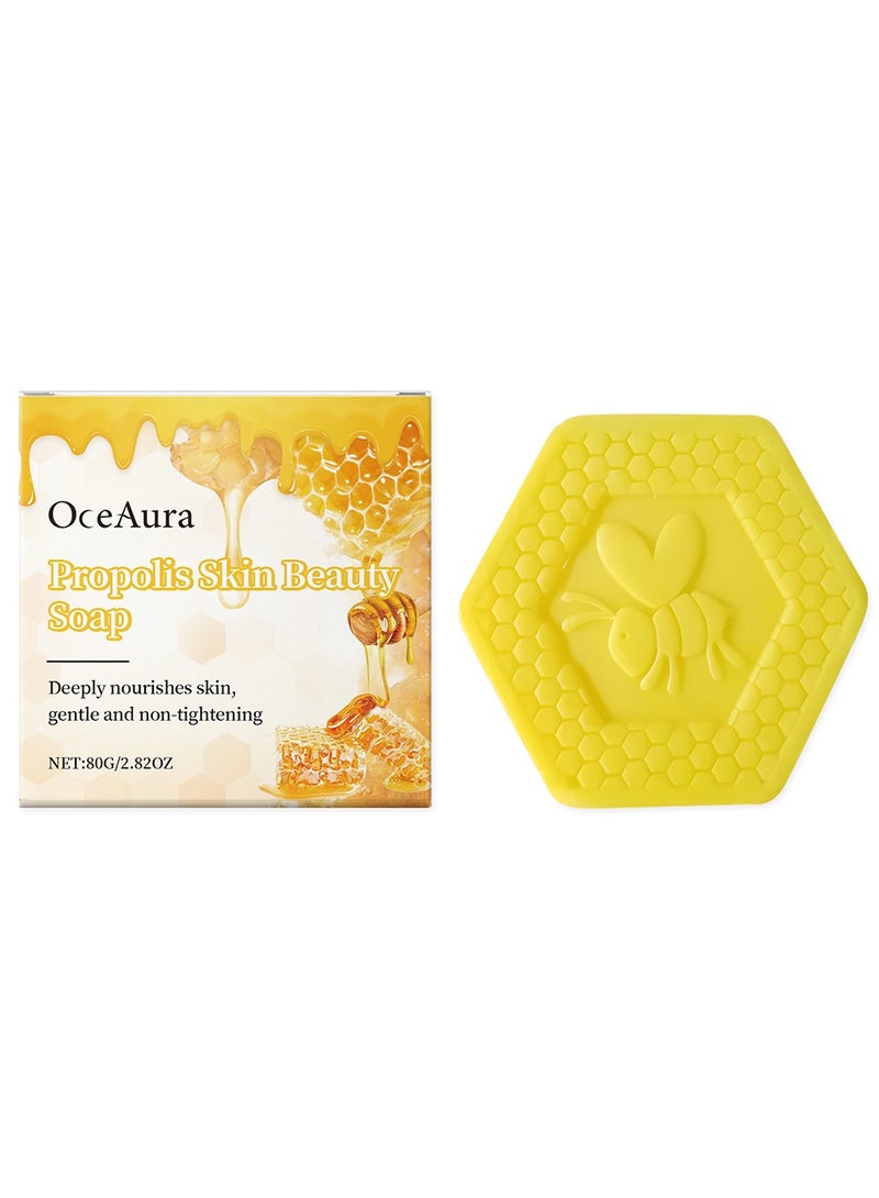 Propolis Soap bar, Pure Glycerin Soap,Acne skin, Anti-bacterial, Anti-inflammation Soften and Refresh skin,For all skin types