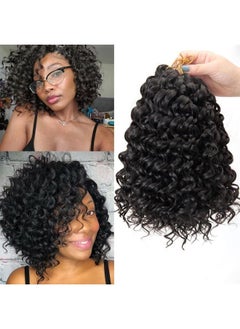 YXCHERISHAIR GoGo Curl Crochet hair for Black Women Short Beach Curl crochet hair Bohemian Crochet Braids Natural Black Deep Wave Braiding hair Extensions (10inch,5Packs,1B)  - Image 1