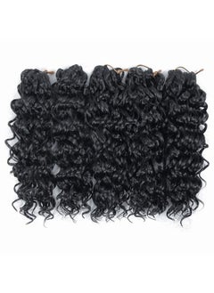 YXCHERISHAIR GoGo Curl Crochet hair for Black Women Short Beach Curl crochet hair Bohemian Crochet Braids Natural Black Deep Wave Braiding hair Extensions (10inch,5Packs,1B)  - Image 2