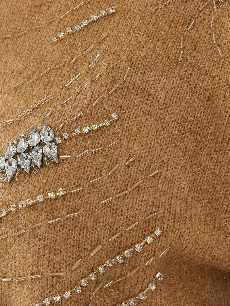 زوبعة كنزة محبوكة مطرزة