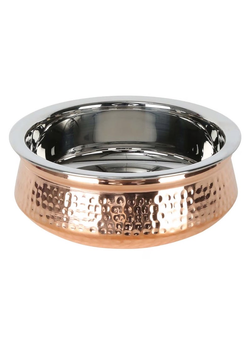 Royal Hammered Pot Copper Handi  15 Centimeter  - Image 1