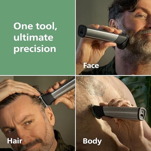 Norelco Philips All-in-One 9000 Series 25-Piece Trimmer - Electric Shaver and Clipper for Face, Beard, Head & Body, Self-Sharpening Full Metal Blades, 27 Length Settings (0.5-20 mm), MG9580/40 - Image 2