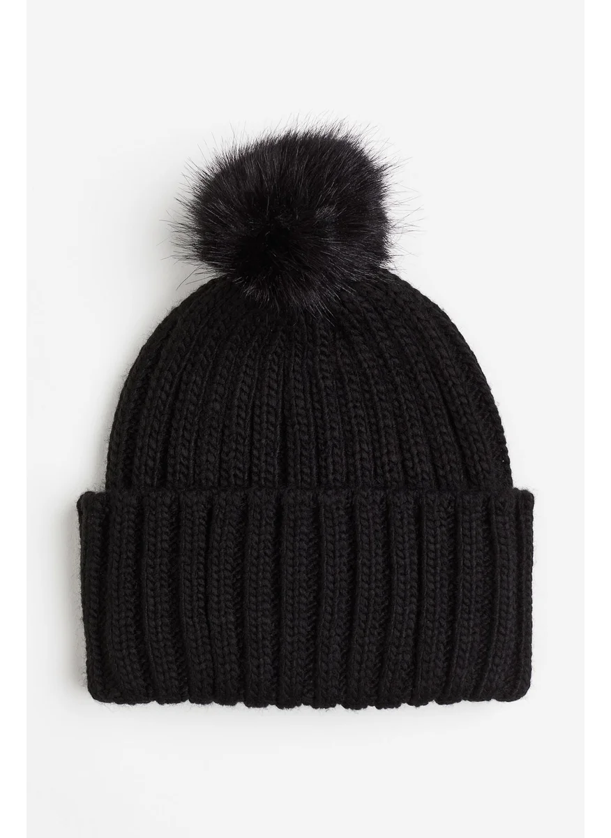 اتش اند ام Rib-Knit Pompom Hat
