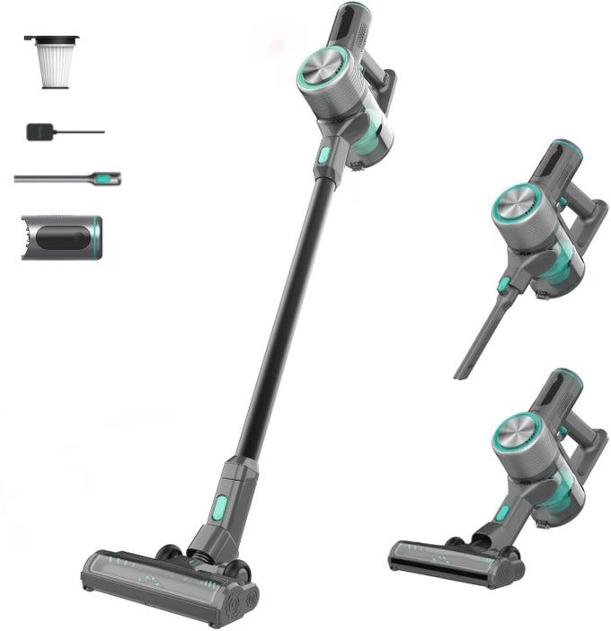 WYZE Cordless Vacuum Cleaner with 20000Pa Powerful Suction, Lightweight Stick with HEPA Filter, 300W Powerful Brushless Motor, 40mins Runtime in Eco Mode, for Home Hard Floor Carpet Pet Hair - Image 1