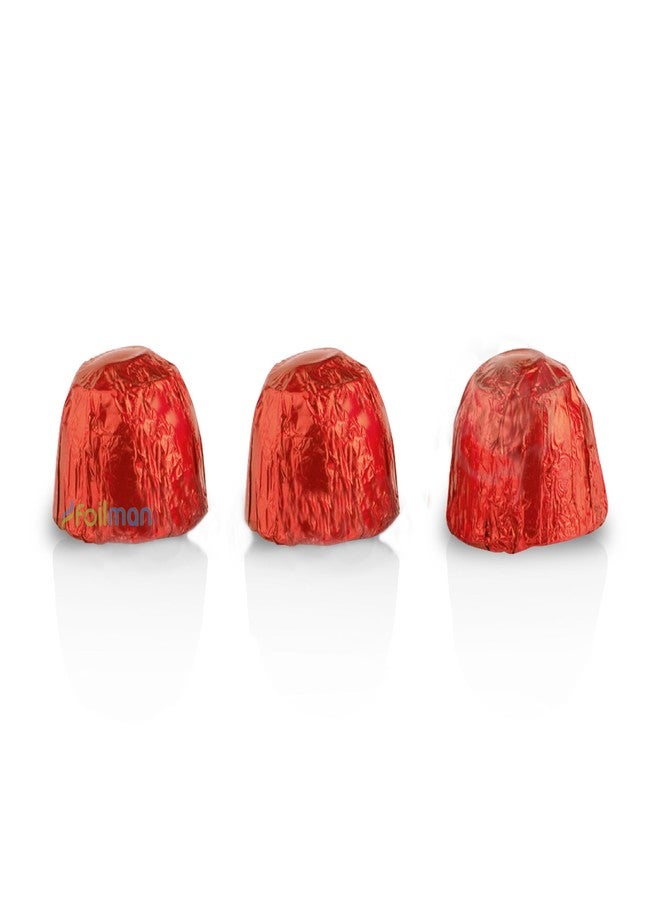 Foilman 500 Sheets Chocolate Wrappers Candy Wrappers Confectionery Foil sheets DIY Candy and Chocolate Wrapping For All Occasions Foil Wrappers - 3 x 3 Inch (Red) - Image 1