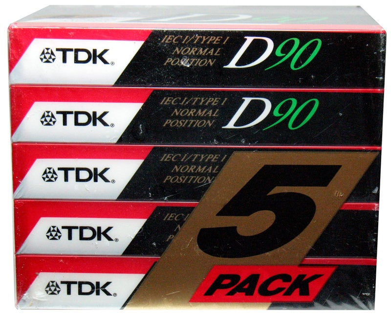 TDK أشرطة كاسيت صوتية TDK ديناميكية الأداء D90 عالية الإنتاج IEC I / النوع I - 5 عبوات - Image 3