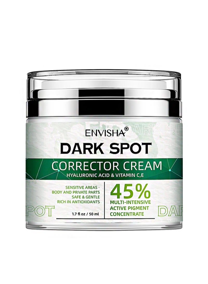 ENVISHA Daek Spot Corrector Cream Dark Spot Remover for Face Dark Spot Corrector Cream Sun Spot Melasma Freckle Age spot Removal for Women and Men Improves Hyperpigmentation（50ml） - Image 1