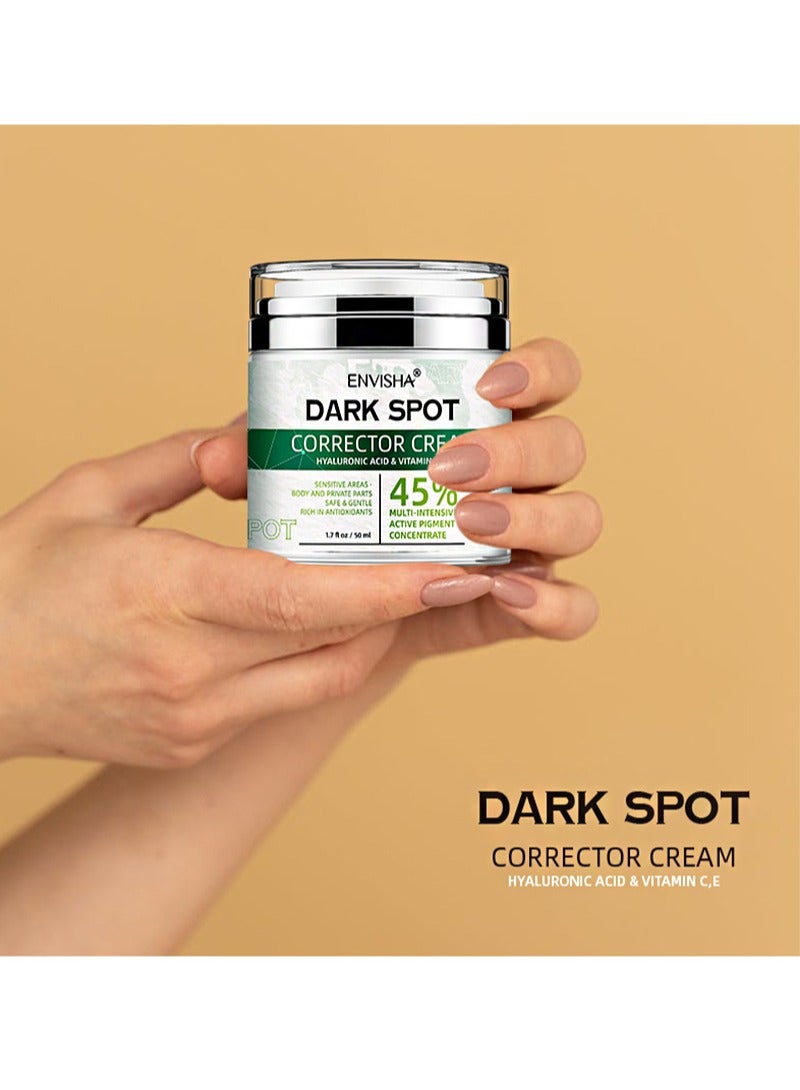 ENVISHA Daek Spot Corrector Cream Dark Spot Remover for Face Dark Spot Corrector Cream Sun Spot Melasma Freckle Age spot Removal for Women and Men Improves Hyperpigmentation（50ml） - Image 4