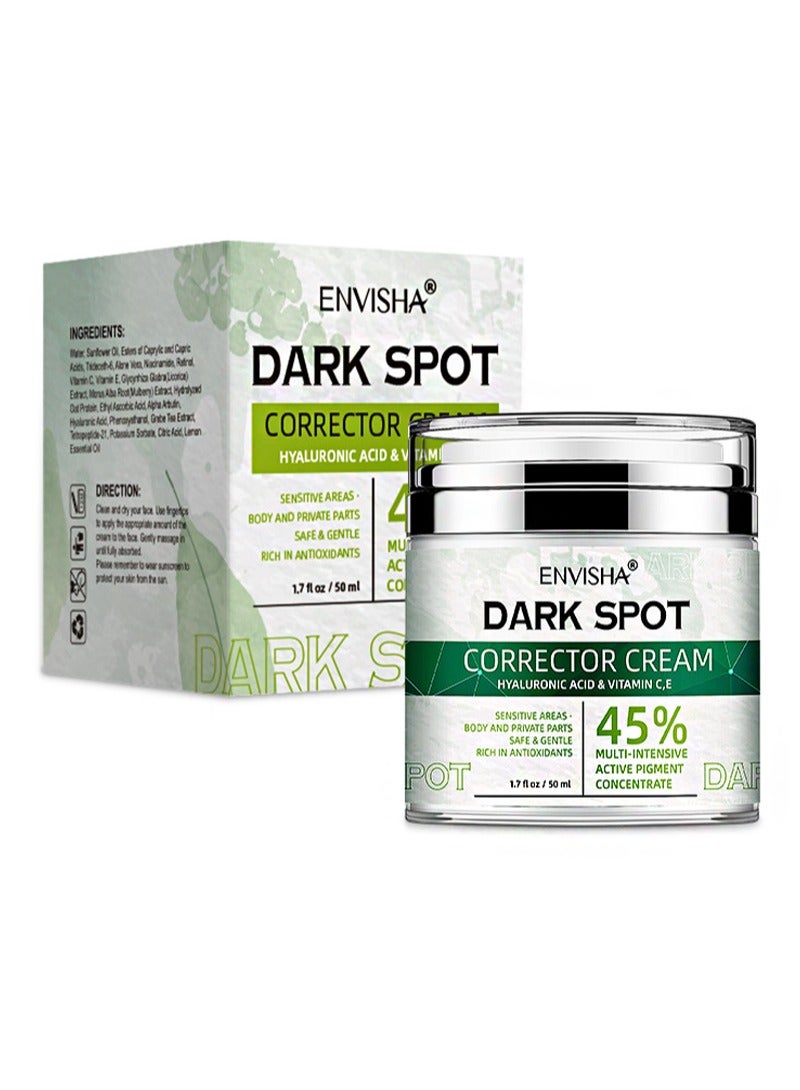 ENVISHA Daek Spot Corrector Cream Dark Spot Remover for Face Dark Spot Corrector Cream Sun Spot Melasma Freckle Age spot Removal for Women and Men Improves Hyperpigmentation（50ml） - Image 5