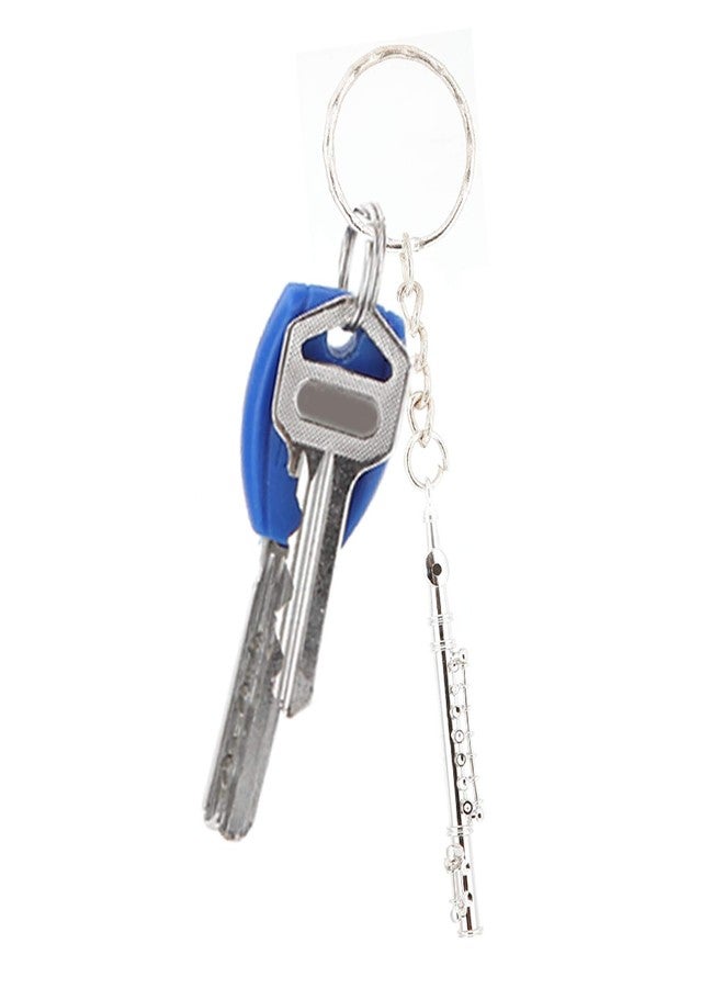 ناروت سلسلة مفاتيح على شكل مزمار ناروت، صغيرة 6 سم / 11 سم، مصنوعة من المعدن، بتصميم آلة موسيقية، بلمسة نهائية متدرجة، مناسبة لأعياد الميلاد وعيد الحب - Image 2