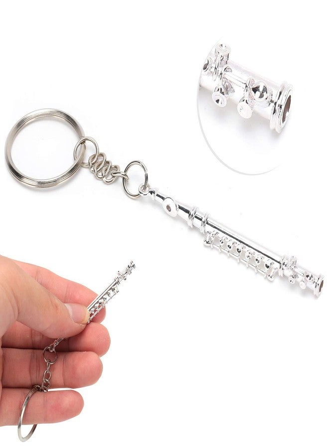 ناروت سلسلة مفاتيح على شكل مزمار ناروت، صغيرة 6 سم / 11 سم، مصنوعة من المعدن، بتصميم آلة موسيقية، بلمسة نهائية متدرجة، مناسبة لأعياد الميلاد وعيد الحب - Image 4