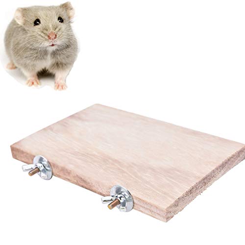 CoscosX Parrot Cage Perch,Wooden Platform Stand,Cage Perches,Tree Springboard,Corner Shelf Laddered,Hanging Swing,Natural Wood Branches for Parakeets Bird Chinchilla Hamster Guinea Squirrel Hedgehog - Image 2