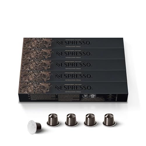 Nespresso Capsules Original Line Roma Intenso Medium Roast Coffee 50 Count Coffee Pods - Image 1