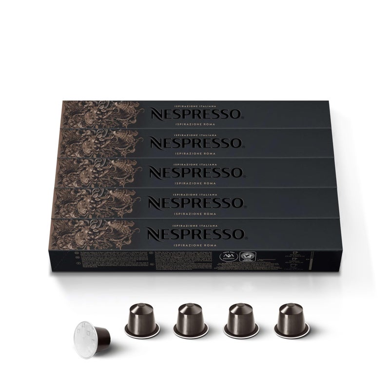 Nespresso Capsules Original Line Roma Intenso Medium Roast Coffee 50 Count Coffee Pods - Image 2
