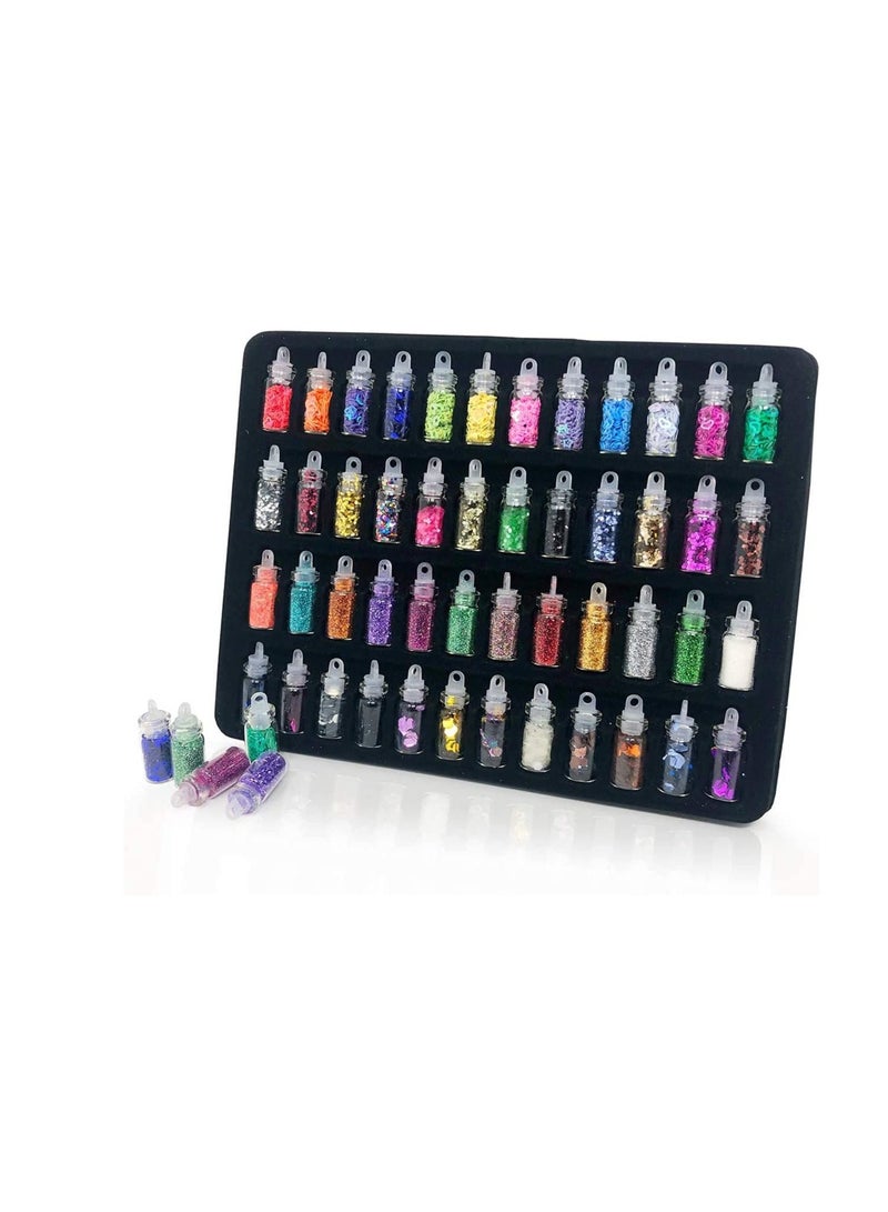 أوريتي Oriti 48 زجاجة فن الأظافر الترتر لامع مسحوق الأظافر ديكور الأظافر لامع مسحوق الترتر مانيكير ملصق تصميم نصيحة ديي - Image 3