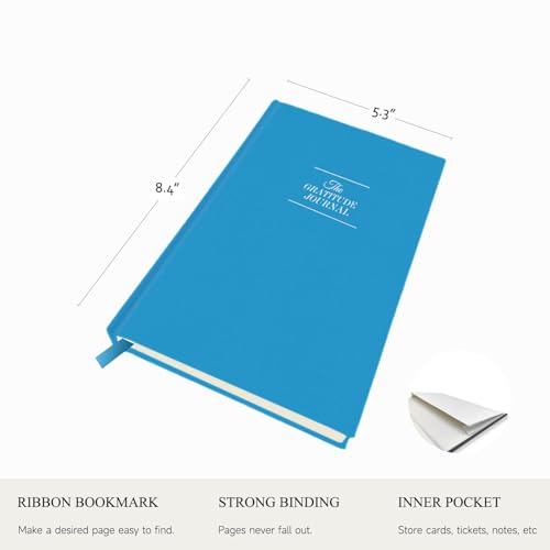 GOSSIP FOX The Gratitude Journal - A Few Minutes a Day for More Happiness, Optimism, Affirmation & Reflection - An Effective Manifestation Guide Journal, Undated Daily Journals for Women & Men (Turquoise) - Image 2
