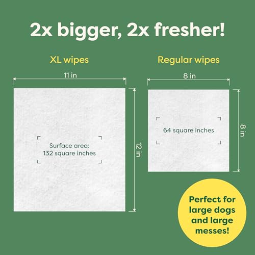 Earth Rated XL Pet Wipes for Dogs & Cats, 3-in-1 Hypoallergenic Cleaning, Deodorizing and Hydrating Extra Large Grooming for Body, Paws and Butt, Unscented, 60 Count - Image 3