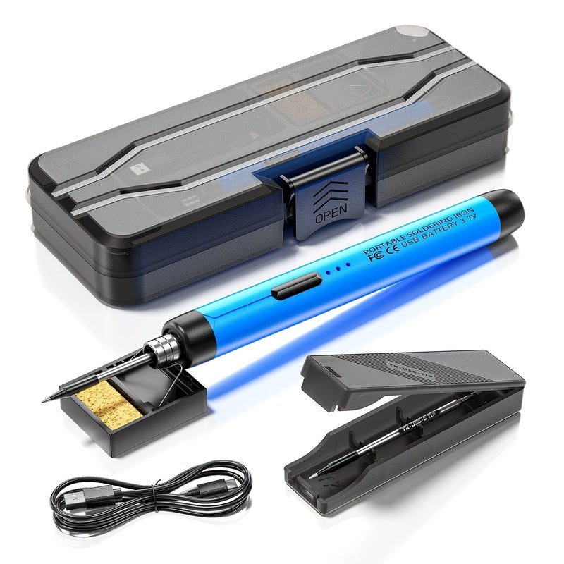طقم مسدس لحام USB Red2 مع 3 إعدادات لدرجة الحرارة، حامل وصندوق تخزين لمشاريع DIY - Image 4