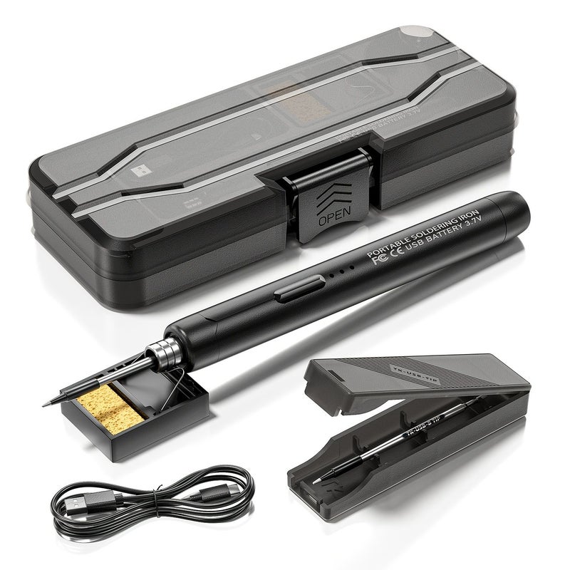 طقم مسدس لحام USB Red2 مع 3 إعدادات لدرجة الحرارة، حامل وصندوق تخزين لمشاريع DIY - Image 5