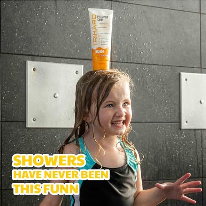 TRIHARD Kids Swim Conditioner, Chlorine Defense Pre and Post Swim Hair Protection from Chlorine, Saltwater, and Hard Water Chemicals, Hydrating Children’s Conditioner for Pool and Ocean - Image 4