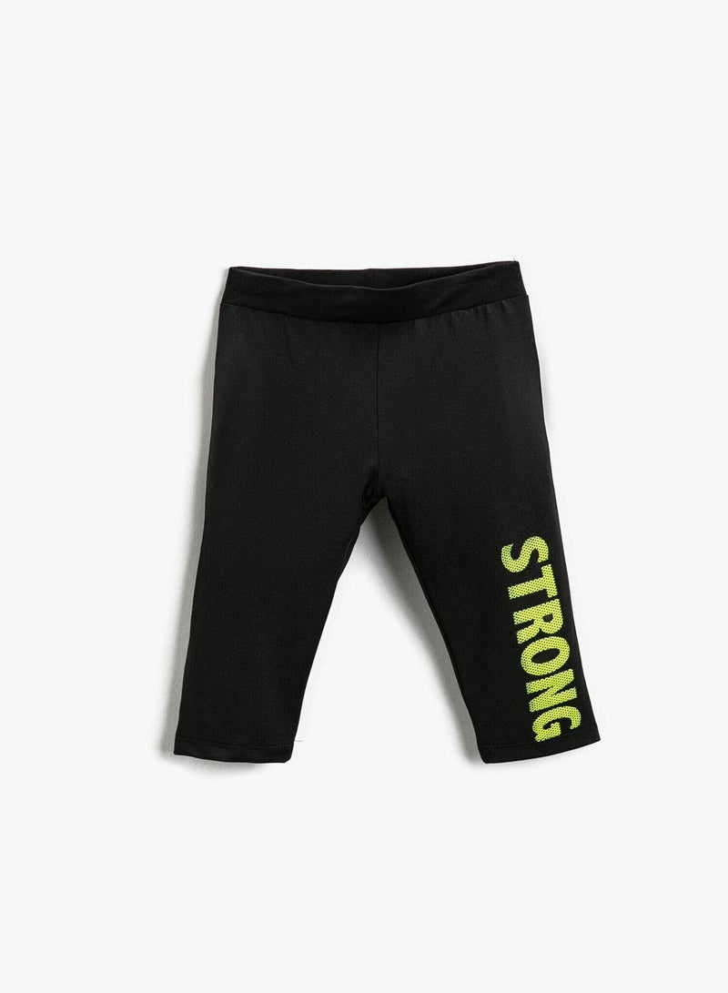KOTON Slogan Printed Leggings - Image 1