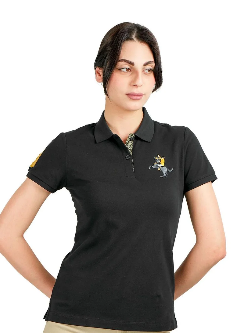 GIORDANO Women's Slim Fit Napoleon Embroidery Polo