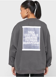 Crew Neck Knitted Sweatshirt
