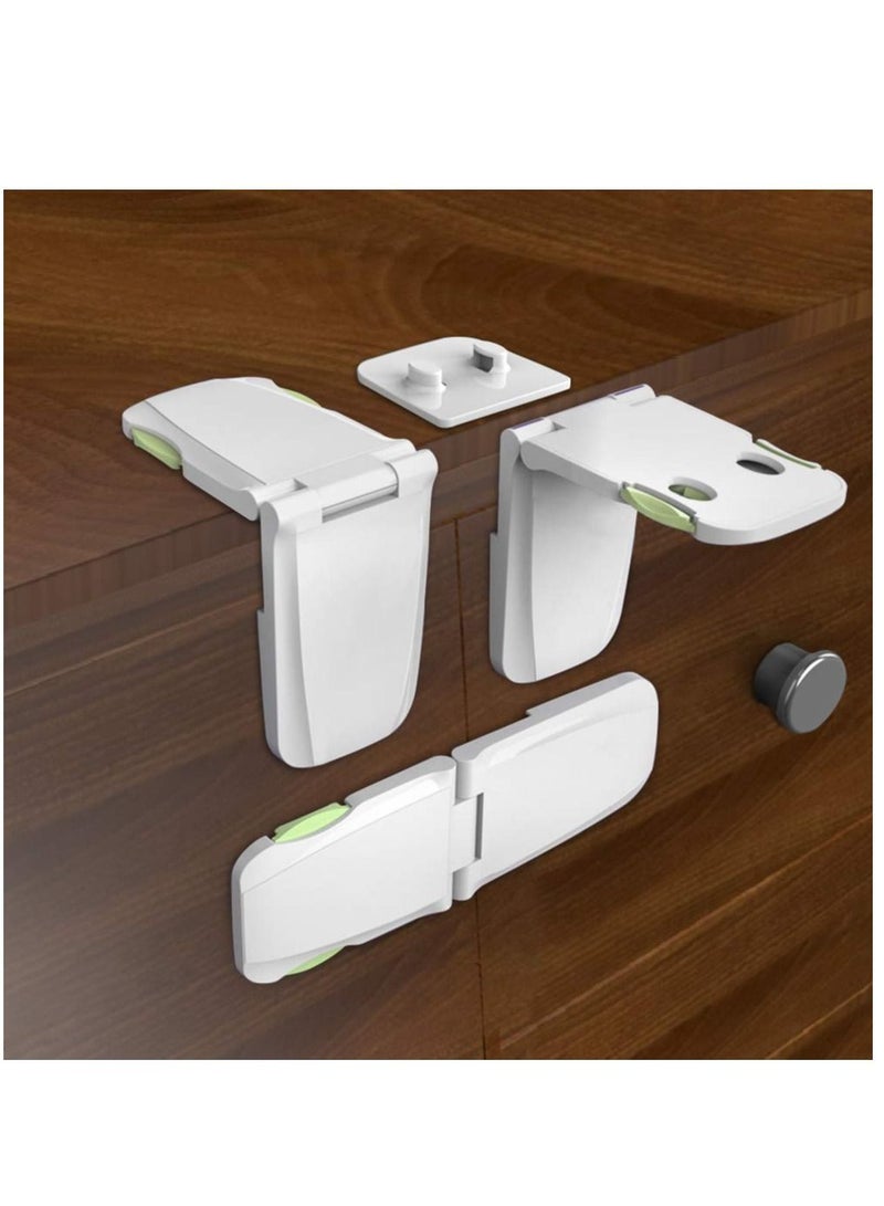 KASTWAVE Child Proof Safety Locks Baby Proofing Cabinet Lock with 3M Adhesives Adjustable Strap Latches to Cabinets, Drawers, Cupboard, Oven, Fridge, Closet Seat, Door, Window - Image 1