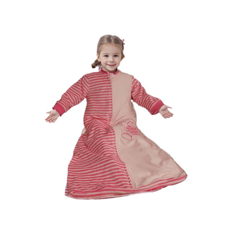 BLOOMSTAR BLOOMSTAR Toddler Sleep Sack Long Sleeves 46T Tog 20 Warm Cotton Baby Sleeping Bag With Arms 5 Years Extra Large Kids Wearable BlanketVelvet 4 Seasons