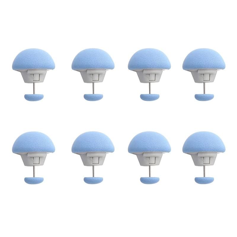 PRAYASHAY TRADELINK PRAYASHAY TRADELINK Cotton Blanket Needle,Non-Slip Quilt Fixator Sheet Fasteners with One-Key Unlock for Quilt,Cushions,Curtains,Spring Clips Bedsheet Clips Small Cotton for Bedsheet(Pack of 8,Blue) - Image 1