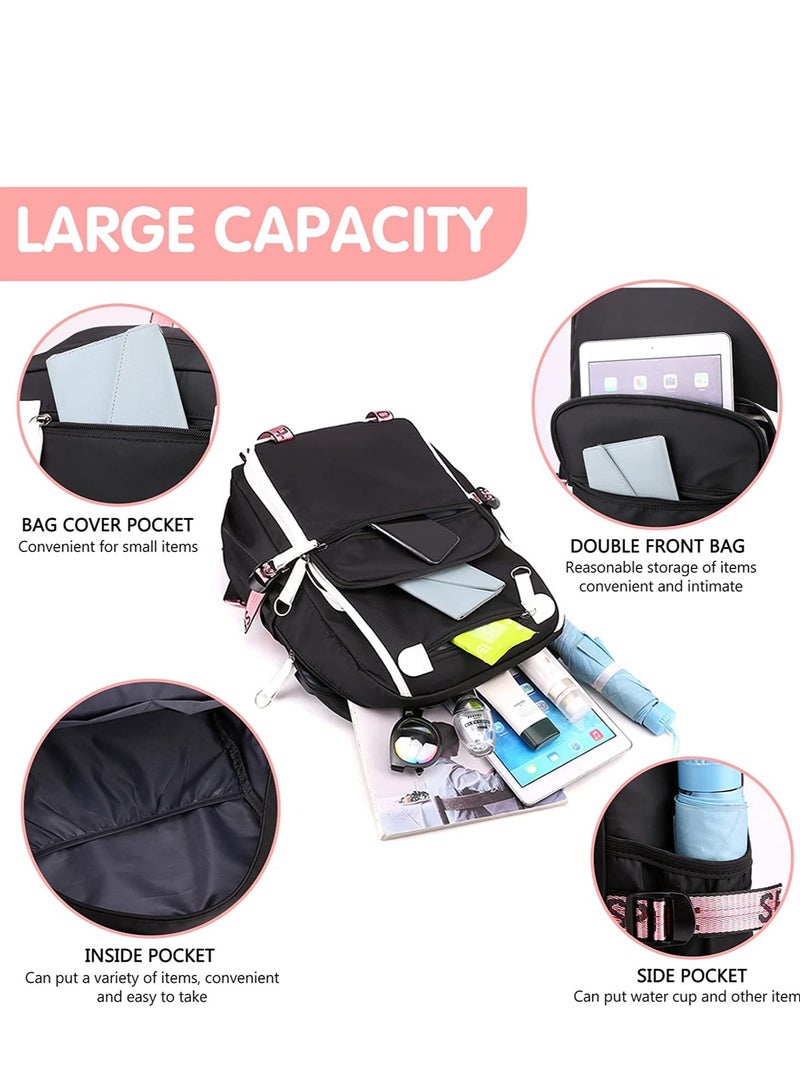 MIXDE School bag for Girls Kids Elementary Middle High School College Student 21L Casual Daypack Children Schoolbag with USB Charging Port  - Image 5